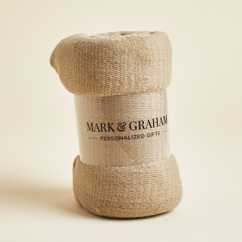 Mark & Graham Colorblock Throw - Natural/Ivory